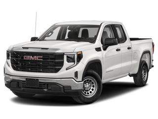 2024 white gmc sierra 1500 front left angle view