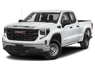 2024 white gmc sierra 1500 front left angle view