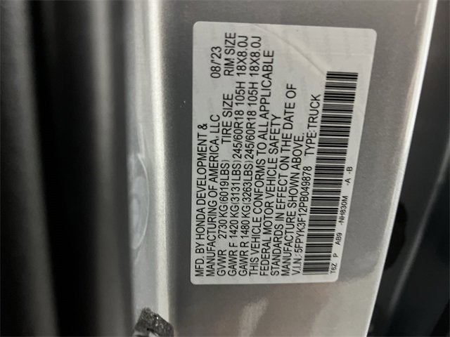 2023 Honda Ridgeline Sport