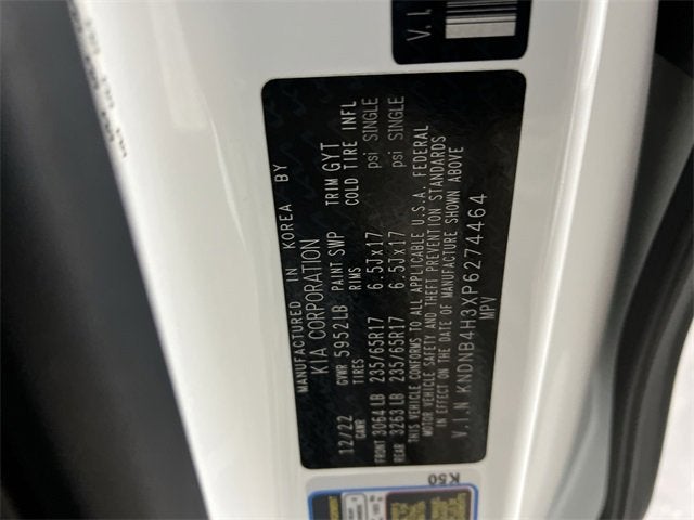 2023 Kia Carnival MPV LX Seat Package