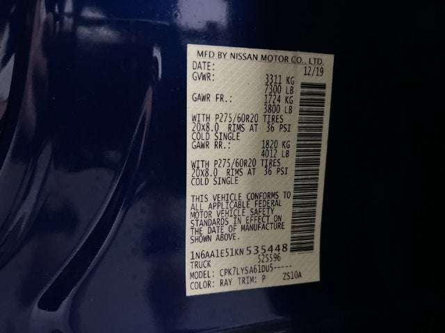 2019 Nissan TITAN Platinum Reserve