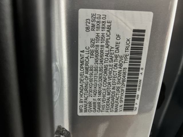 2023 Honda Ridgeline Sport