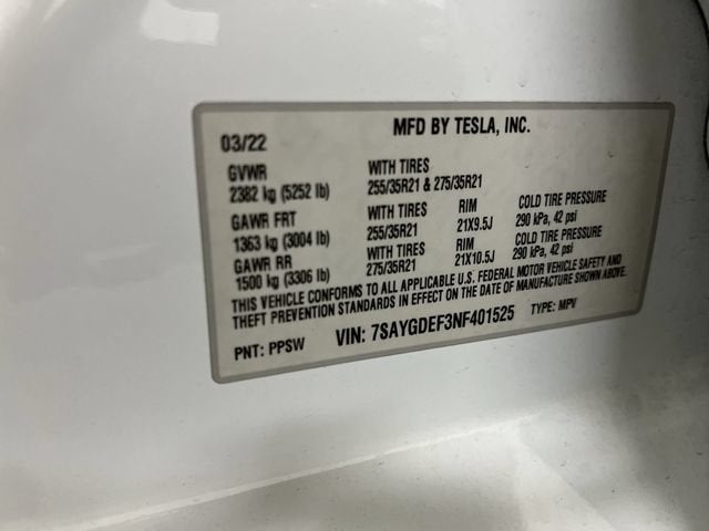 2022 Tesla Model Y Performance Dual Motor All-Wheel Drive